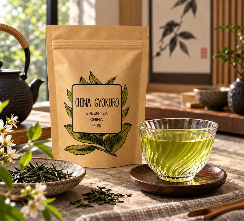 China Gyokuro Leo Tea – zielona herbata liściasta w opakowaniu doypack 250g